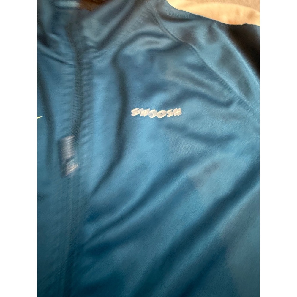 Nike Sportswear Mens Track Jacket Teal Blue Double Swoosh Full Zip MCMLXXII - Picture 3 of 7
